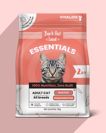 ESSENTIALS Adult Cat Dry Food - Fish & Chicken (All Breeds)